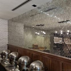 Antique Mirror diamond restaurant backsplash
