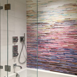 stained glass mosaic gradation bath fade