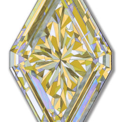 yellow canary diamond stained glass mirror mosaic gem artwork by allison eden studios