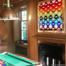 Smile ! rainbow lips glass mosaic artwork gradation by allison eden studios