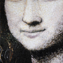 Mona Lisa La Gioconda glass art mosaics by allison eden studios