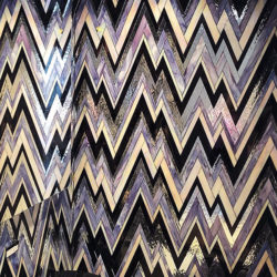 zig zag stained glass and mirror mosaics in home bath residential design by allison eden studios