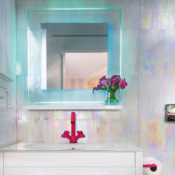 iridescent rainbow bricks bath