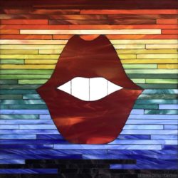 SMILE rainbow gradation mosaic artwork for Bailey House 2020